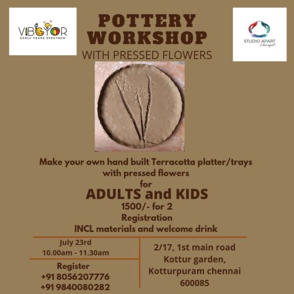 Pottery Workshop With Pressed Flowers